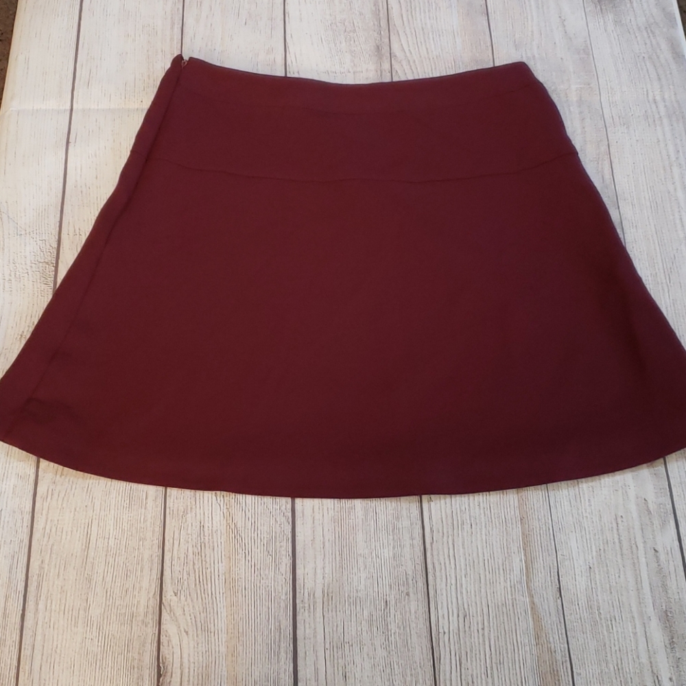 Ann Taylor Loft burgundy skirt size 8